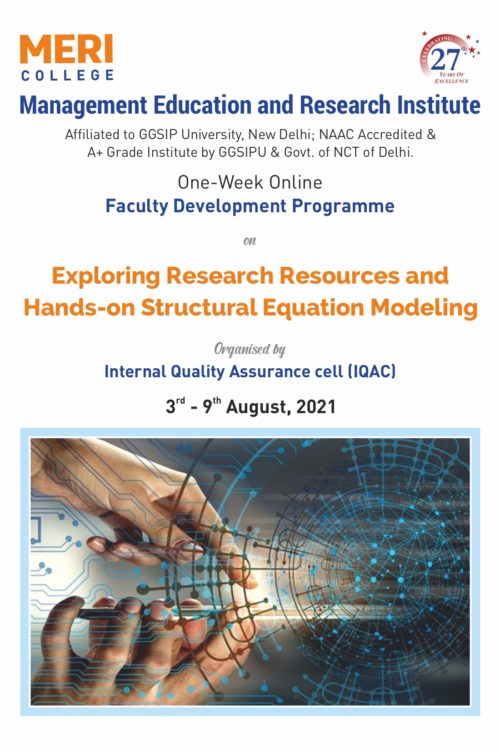 Sumit Chaudhuri Event FDP Exploring Research Resources and Hands-on Structural Equation Modeling