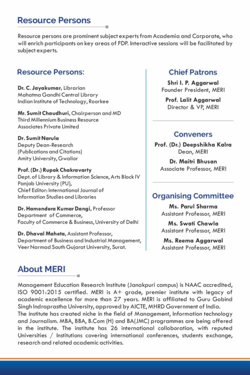 Sumit Chaudhuri Event FDP Exploring Research Resources and Hands-on Structural Equation Modeling
