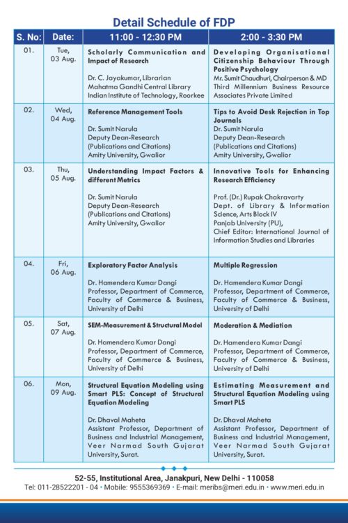 Sumit Chaudhuri Event FDP Exploring Research Resources and Hands-on Structural Equation Modeling